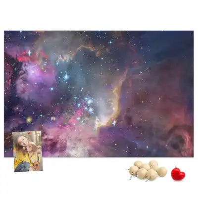 Tableau d’affichage en liège Galaxie monde