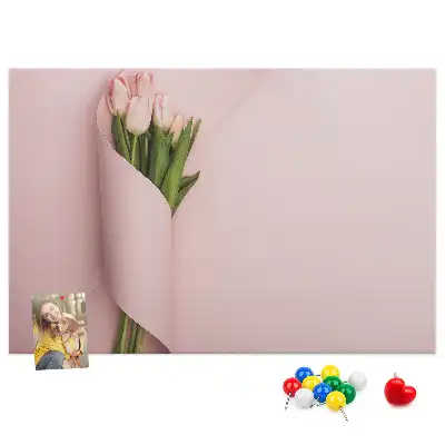 Tableau décoratif en liège motif bouquet de fleurs