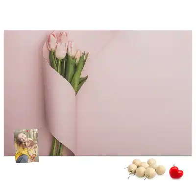 Tableau décoratif en liège motif bouquet de fleurs