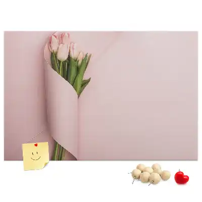 Tableau décoratif en liège motif bouquet de fleurs