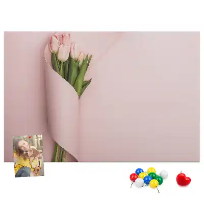 Tableau décoratif en liège motif bouquet de fleurs