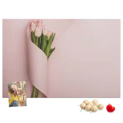 Tableau décoratif en liège motif bouquet de fleurs