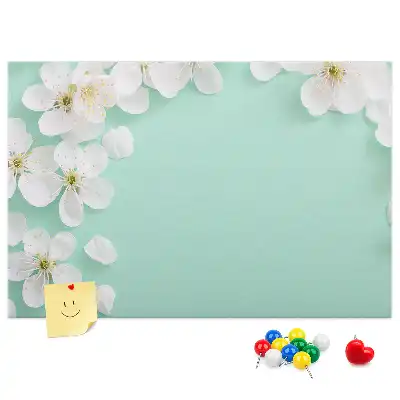 Tableau d’affichage en liège motif Marguerites en fleurs