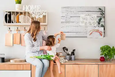 Tableau en liège déco Grain de bois naturel
