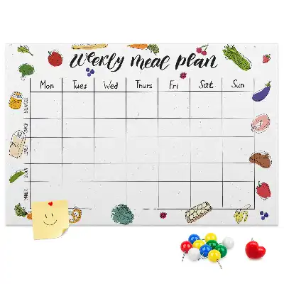 Tableau d’affichage en liège pour menu hebdomadaire