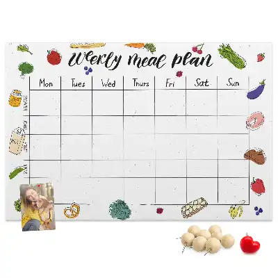 Tableau d’affichage en liège Menu pour toute la semaine