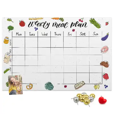 Tableau d’affichage en liège Menu pour toute la semaine