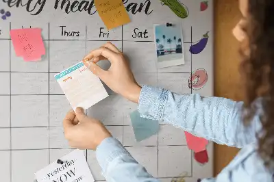 Tableau d’affichage en liège Menu pour toute la semaine