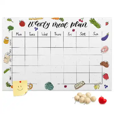 Tableau d’affichage en liège Menu pour toute la semaine