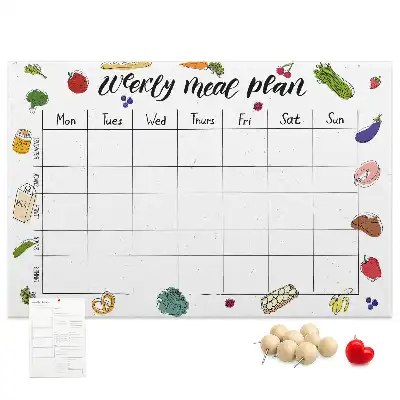 Tableau d’affichage en liège Menu pour toute la semaine
