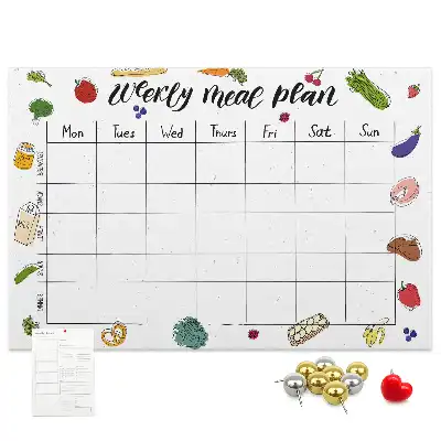 Tableau d’affichage en liège Menu pour toute la semaine