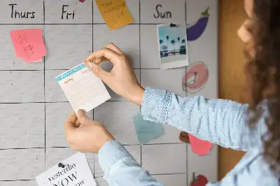 Tableau d’affichage en liège Menu pour toute la semaine