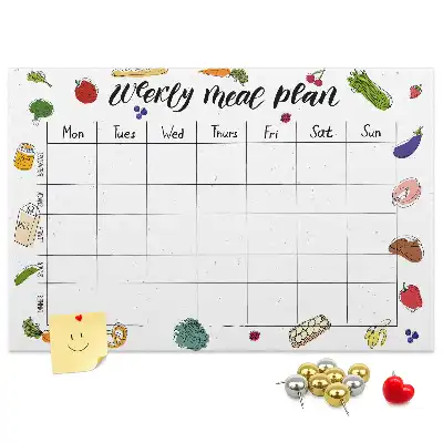 Tableau d’affichage en liège Menu pour toute la semaine