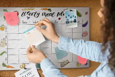 Tableau d’affichage en liège Menu pour toute la semaine