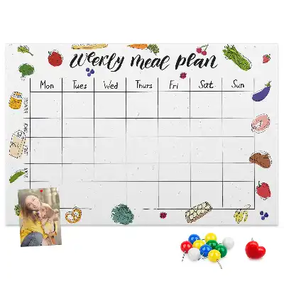 Tableau d’affichage en liège Menu pour toute la semaine