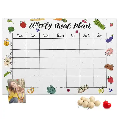 Tableau d’affichage en liège Menu pour toute la semaine