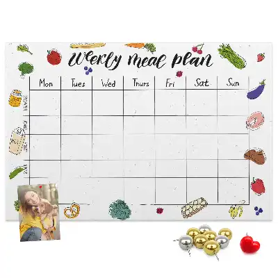 Tableau d’affichage en liège Menu pour toute la semaine