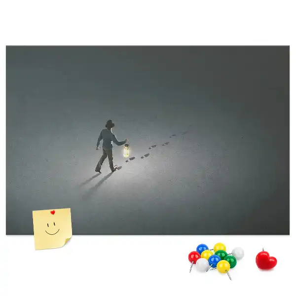 Tableau en liège déco Vagabond dans l'obscurité