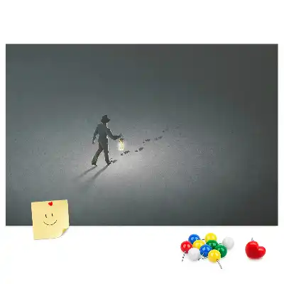 Tableau en liège déco Vagabond dans l'obscurité