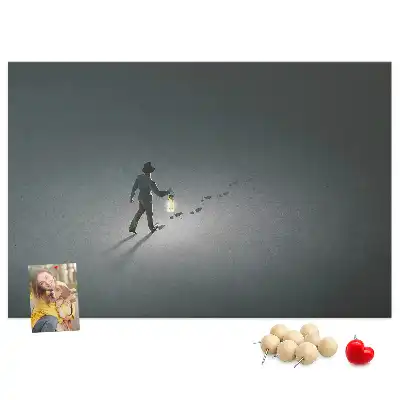 Tableau en liège déco Vagabond dans l'obscurité