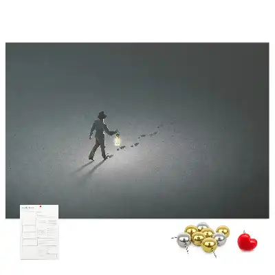 Tableau en liège déco Vagabond dans l'obscurité