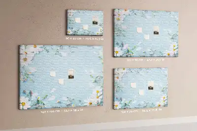 Tableau d'affichage en liège avec cadre floral