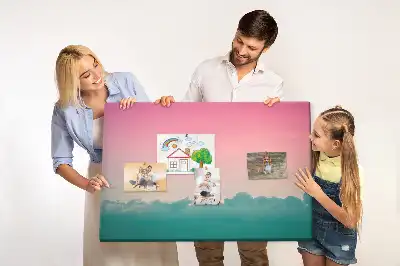 Tableau de liège dégradé ciel