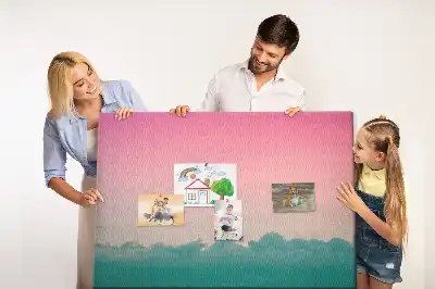 Tableau de liège dégradé ciel