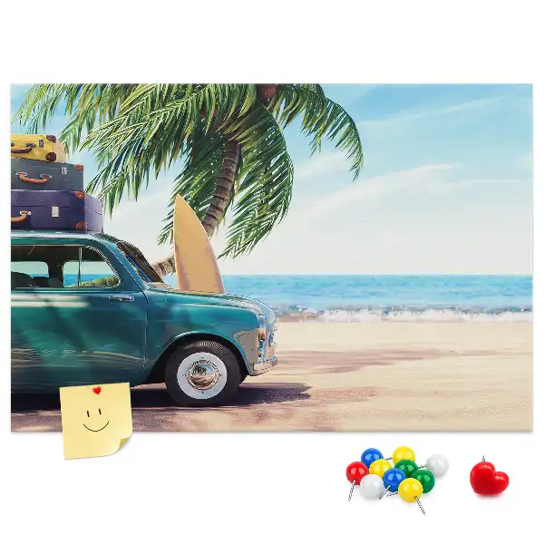 Tableau en liège déco Plage de vacances