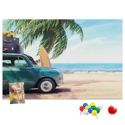 Tableau en liège déco Plage de vacances
