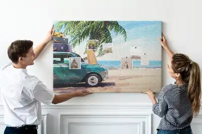 Tableau en liège déco Plage de vacances