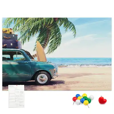Tableau en liège déco Plage de vacances