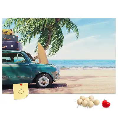 Tableau en liège déco Plage de vacances