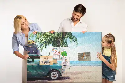 Tableau en liège déco Plage de vacances