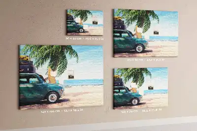 Tableau en liège déco Plage de vacances