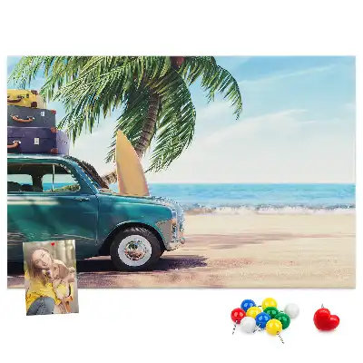Tableau en liège déco Plage de vacances
