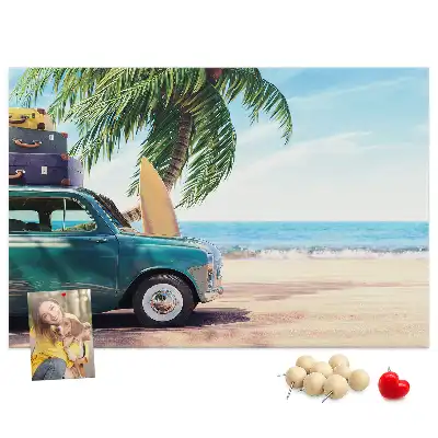 Tableau en liège déco Plage de vacances