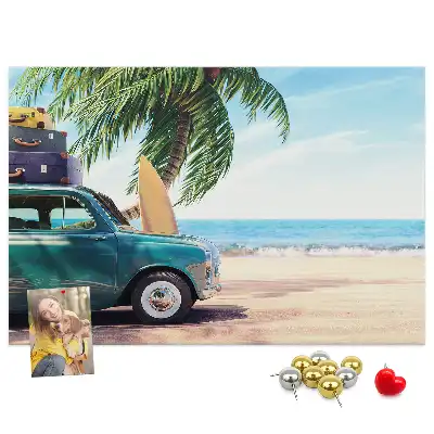 Tableau en liège déco Plage de vacances