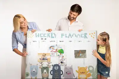 Tableau d’affichage en liège Planificateur pour enfants pour la semaine
