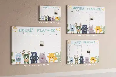 Tableau d’affichage en liège Planificateur pour enfants pour la semaine