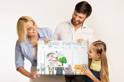 Tableau d’affichage en liège Planificateur pour enfants pour la semaine