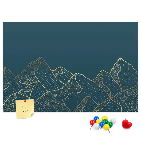 Tableau d’affichage en liège Croquis de montagnes
