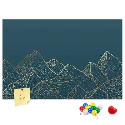 Tableau d’affichage en liège Croquis de montagnes