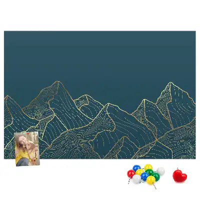Tableau d’affichage en liège Croquis de montagnes