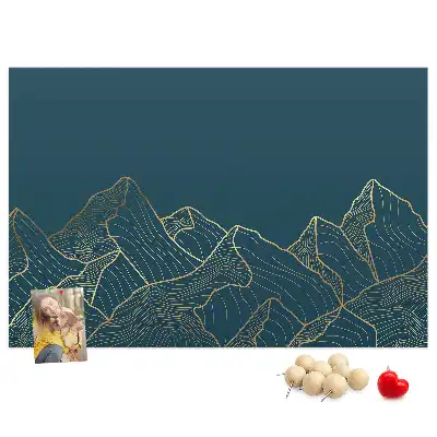 Tableau d’affichage en liège Croquis de montagnes