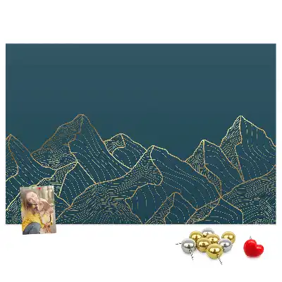 Tableau d’affichage en liège Croquis de montagnes