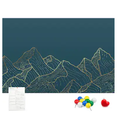 Tableau d’affichage en liège Croquis de montagnes
