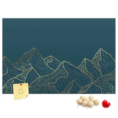 Tableau d’affichage en liège Croquis de montagnes