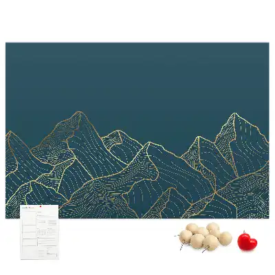 Tableau d’affichage en liège Croquis de montagnes