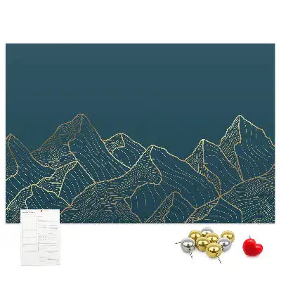 Tableau d’affichage en liège Croquis de montagnes